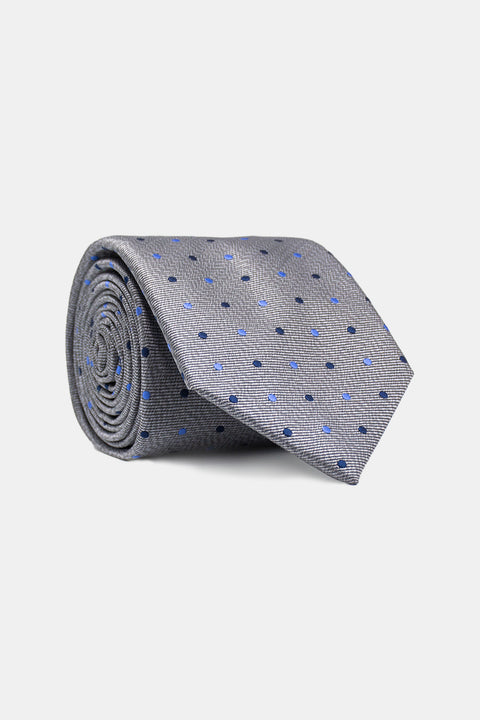 Jacquard Tie 7 cm Gray
