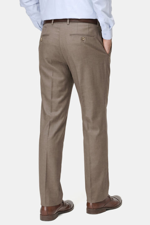 Slim Straight Fit Classic Pants Beige