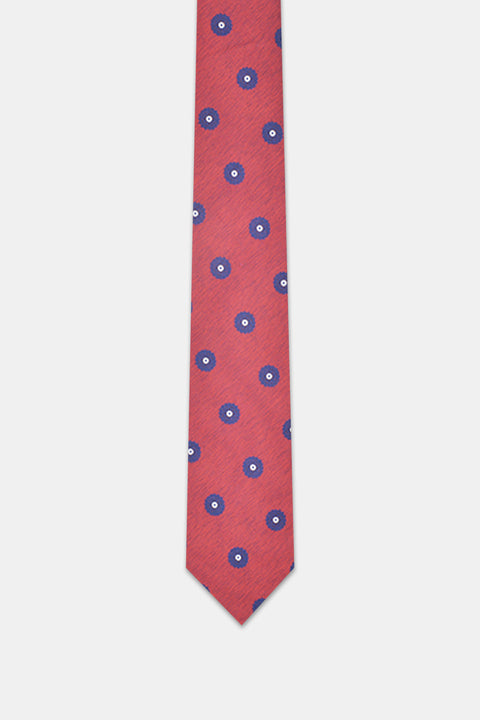 Jacquard Tie 7 cm Red