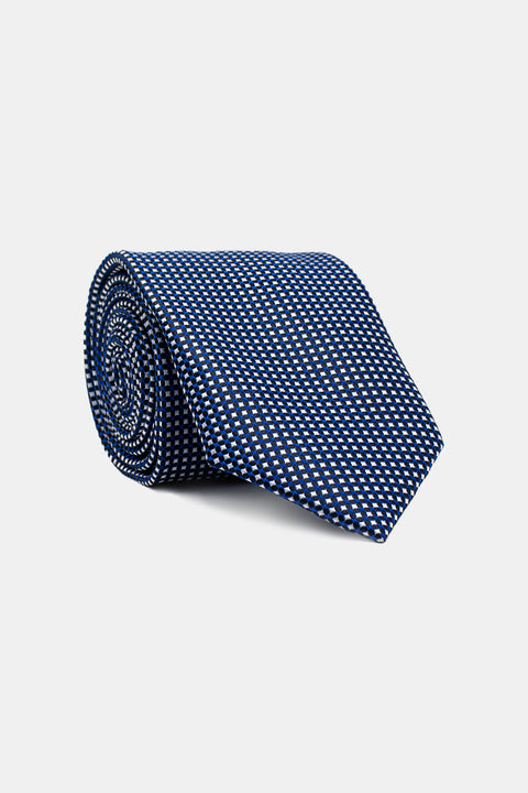 Jacquard Tie 7 cm Dark Blue