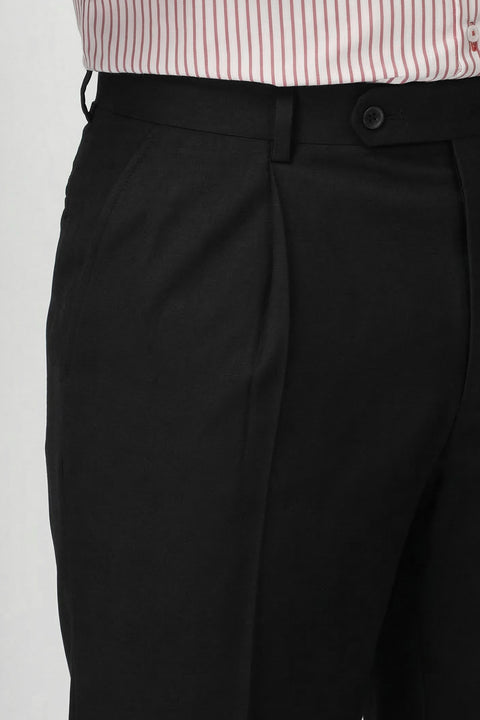 Slim Fit Classic Pants Black