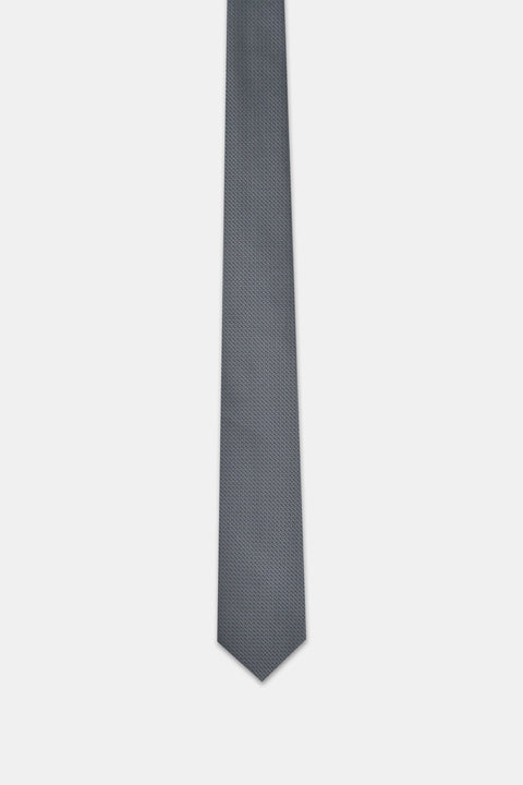 Jacquard Tie 7 cm Gray