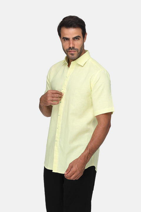 Regular Fit Shirt Half Yellow