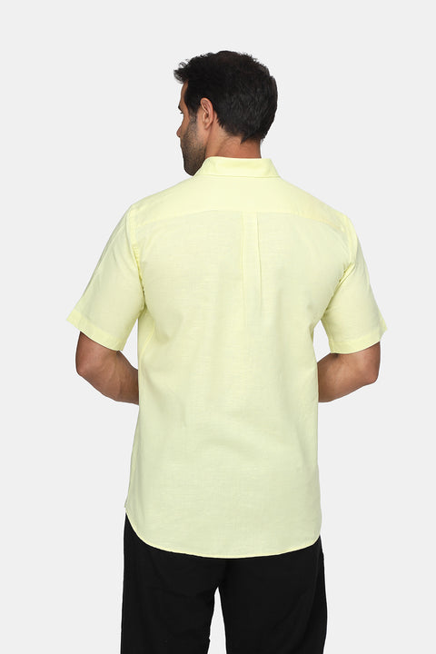 Regular Fit Shirt Half Yellow
