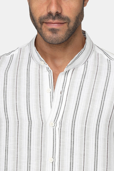 Regular Fit Shirt Half Gray