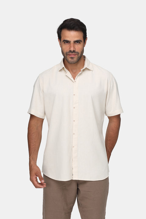 Regular Fit Shirt Half Beige