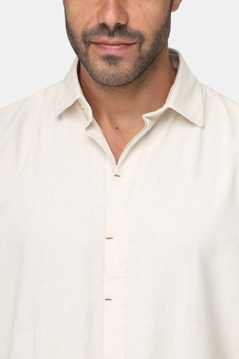 Regular Fit Shirt Half Beige