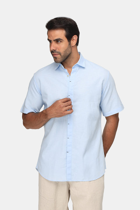Regular Fit Shirt Half Light Blue