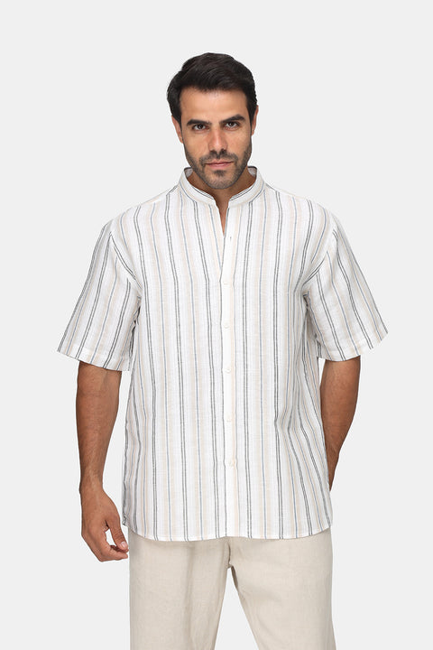 Regular Fit Shirt Half Beige