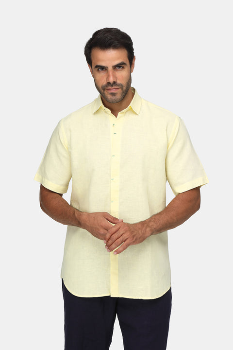 Regular Fit Shirt Half Yellow