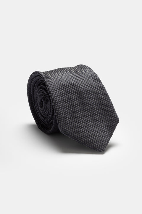 Jacquard Tie 7 cm Gray