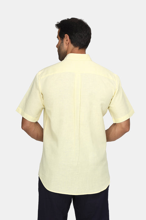 Regular Fit Shirt Half Yellow