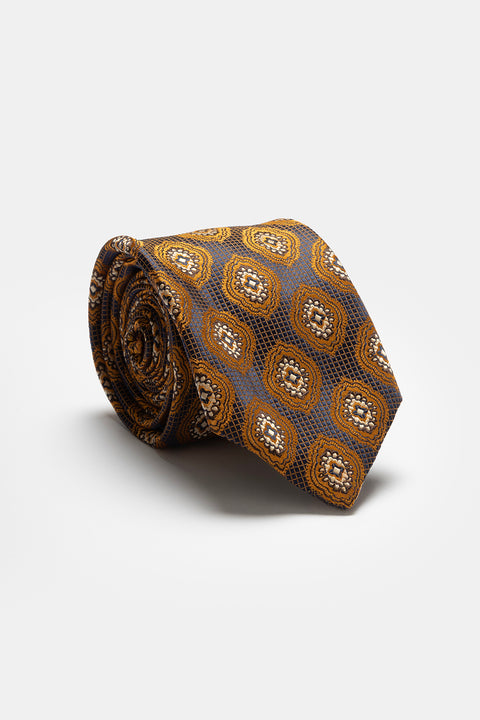 Jacquard Tie 7 cm Gray