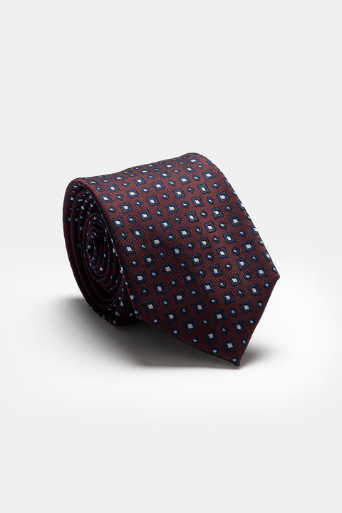 Jacquard Tie 7 cm Maroon