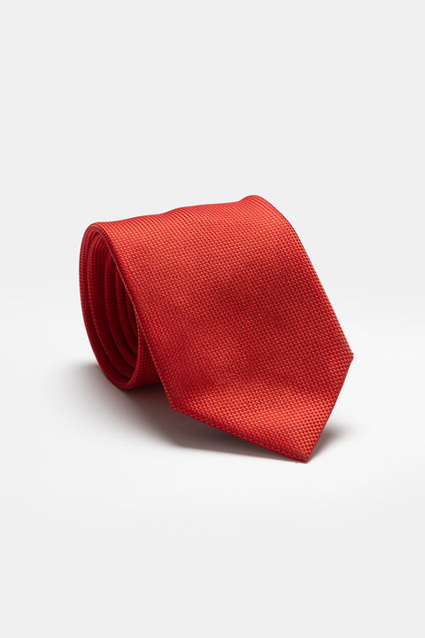Jacquard Tie 7 cm Orange