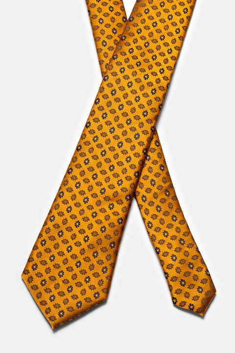 Jacquard Tie 7 cm Orange
