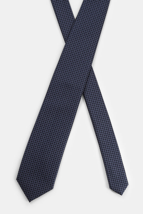Jacquard Tie 7 cm Dark Blue