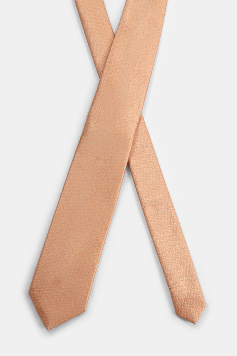 Jacquard Tie 7 cm Orange