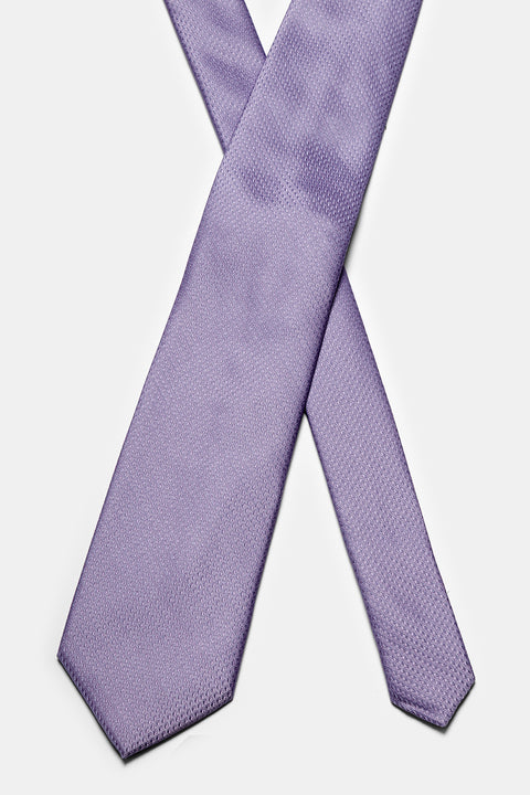 Jacquard Tie 7 cm Light Purple