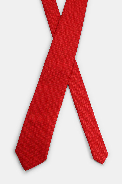 Jacquard Tie 7 cm Red