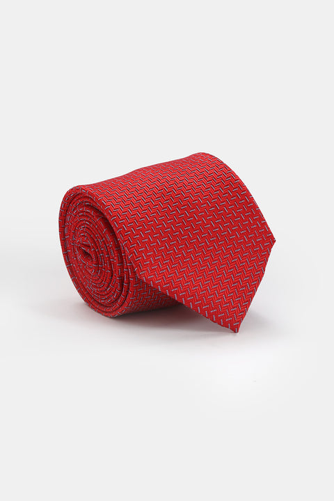 Jacquard Tie 7 cm Red
