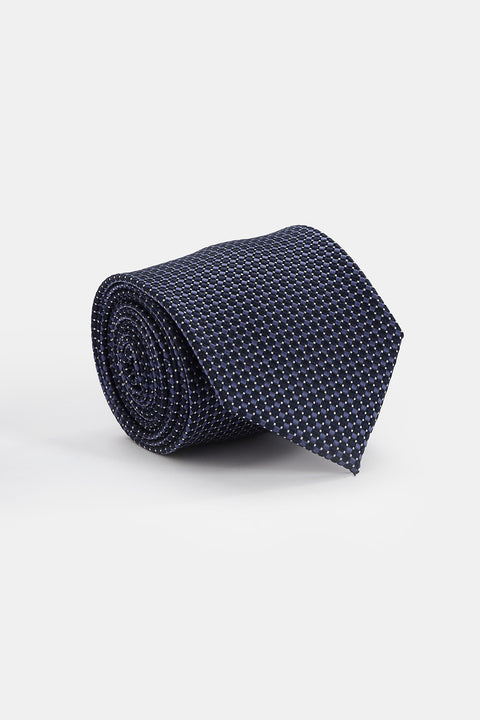 Jacquard Tie 7 cm Dark Blue