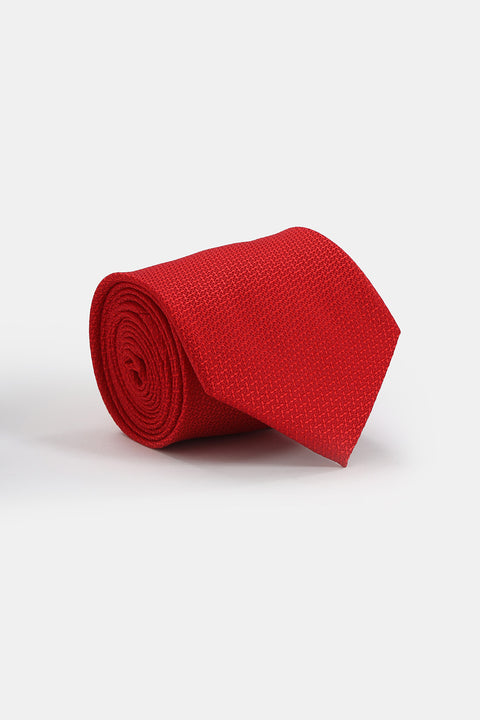 Jacquard Tie 7 cm Red
