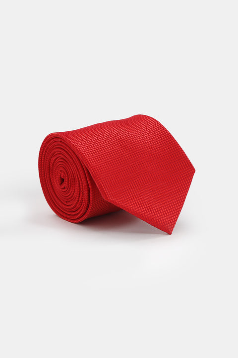 Jacquard Tie 7 cm Red