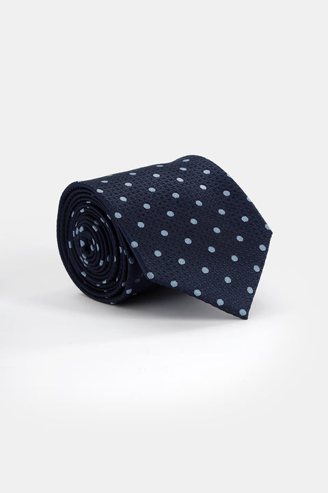 Jacquard Tie 7 cm Dark Blue