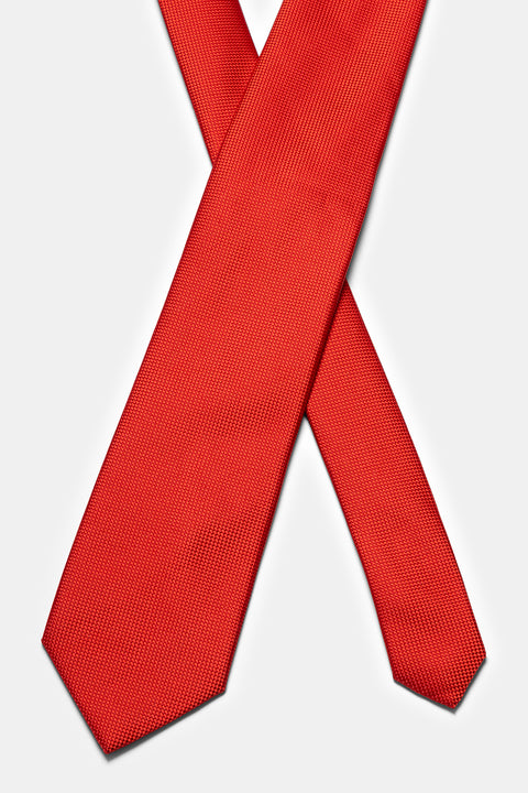 Jacquard Tie 7 cm Orange