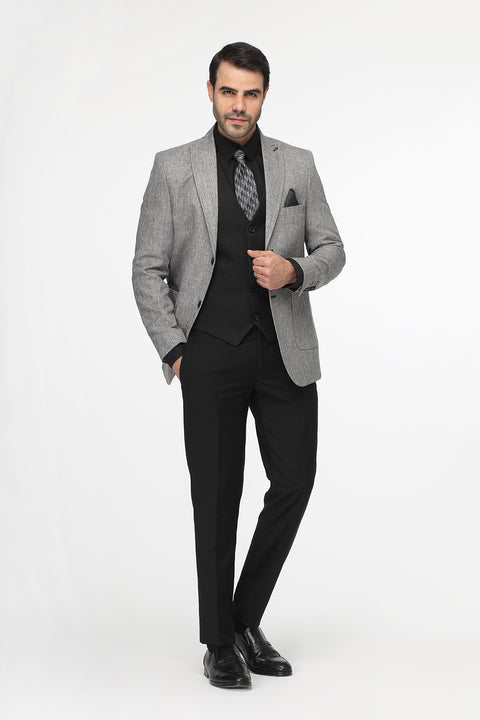Slim Fit Suit Gray