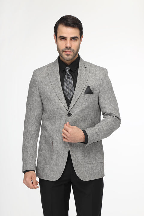 Slim Fit Suit Gray