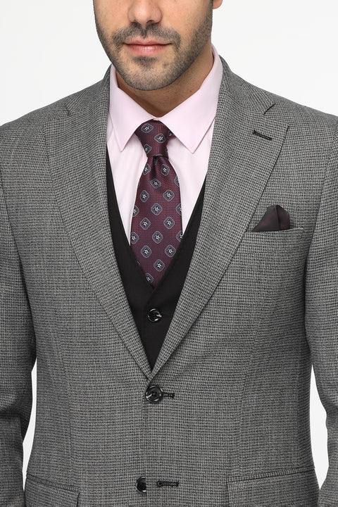Slim Fit Suit Light Gray