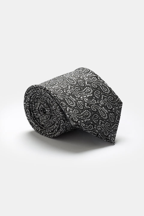 Jacquard Tie 7 cm Gray