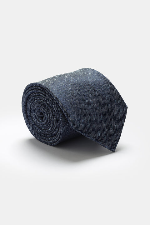 Jacquard Tie 7 cm Blue