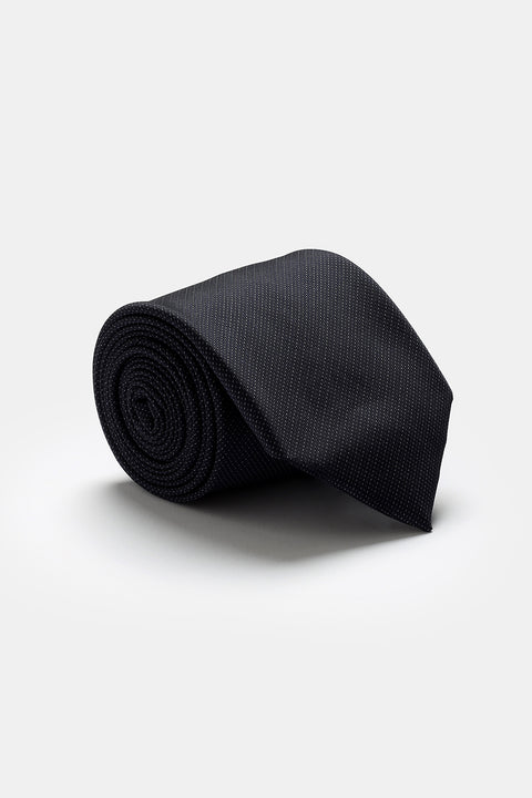 Jacquard Tie 7 cm Black