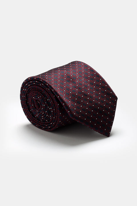 Jacquard Tie 7 cm Maroon