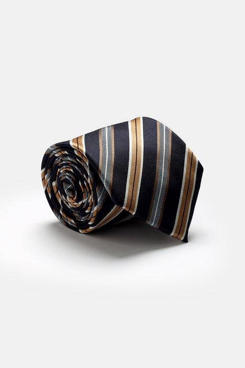 Stripe Tie 7 cm Black