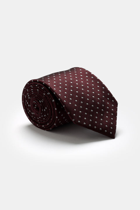 Jacquard Tie 7 cm Maroon
