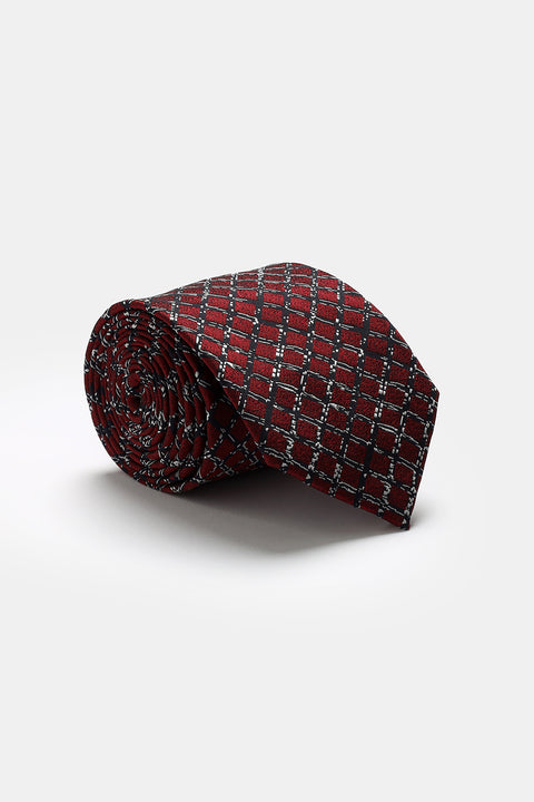 Jacquard Tie 7 cm Maroon