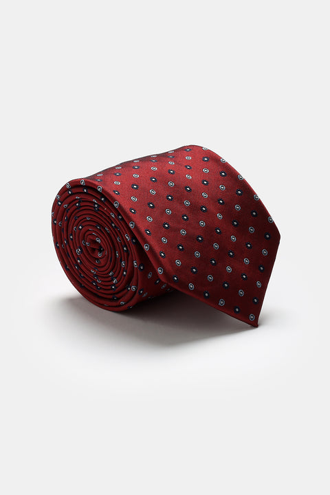 Jacquard Tie 7 cm Maroon