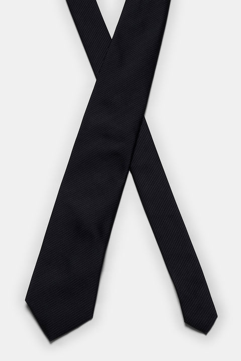 Jacquard Tie 7 cm Black