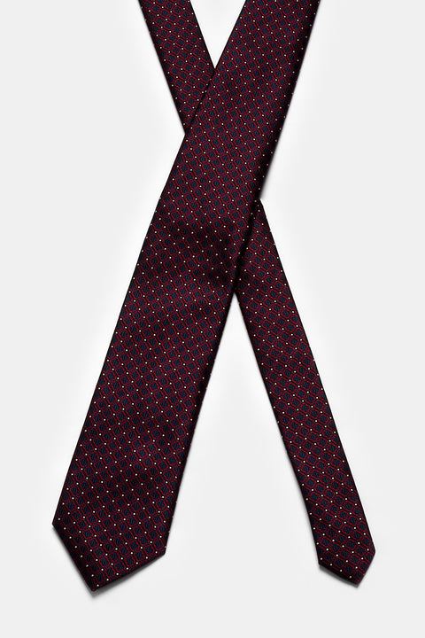 Jacquard Tie 7 cm Maroon
