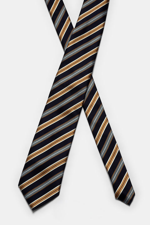 Stripe Tie 7 cm Black