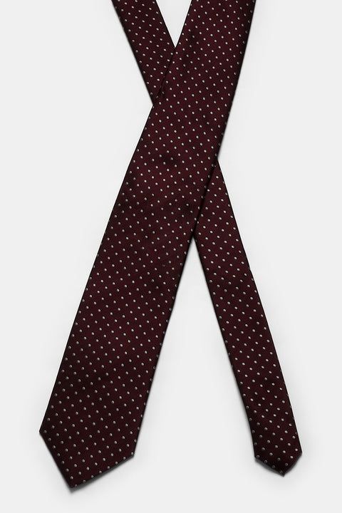 Jacquard Tie 7 cm Maroon