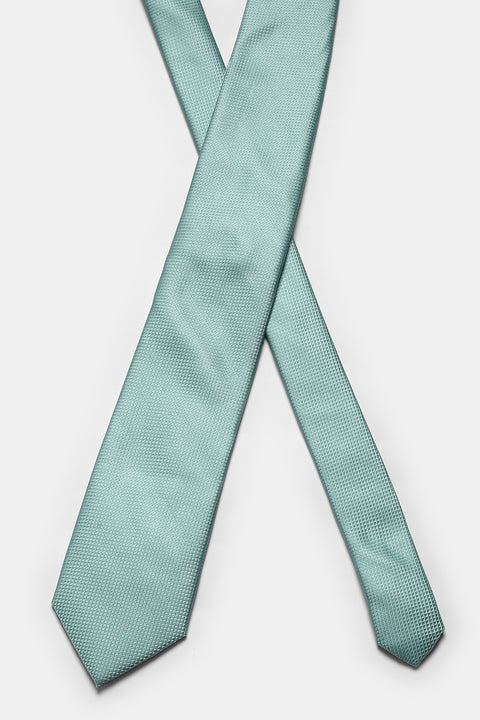 Jacquard Tie 7 cm Light Green