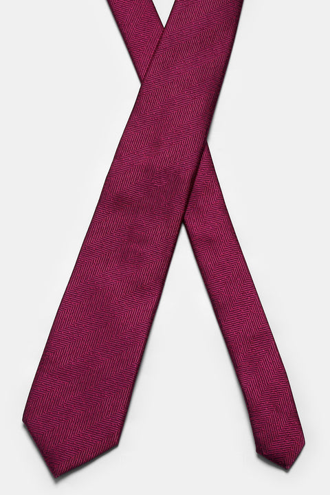 Jacquard Tie 7 cm Maroon