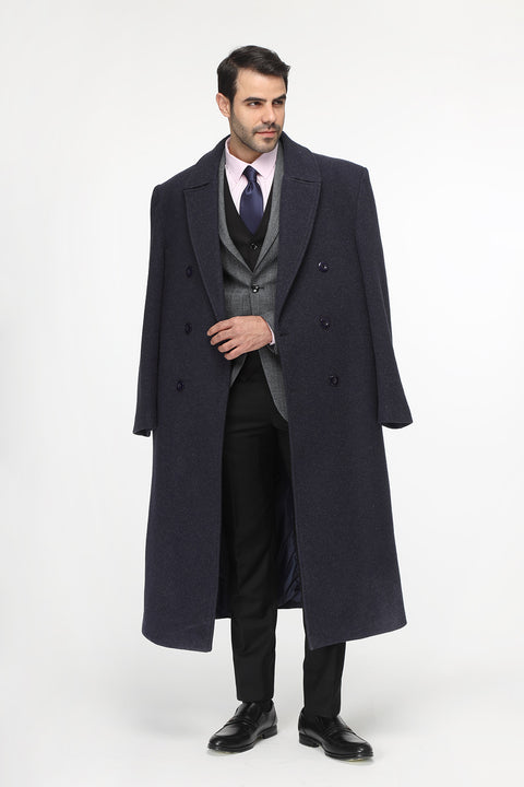 Regular Fit Coat Dark Blue