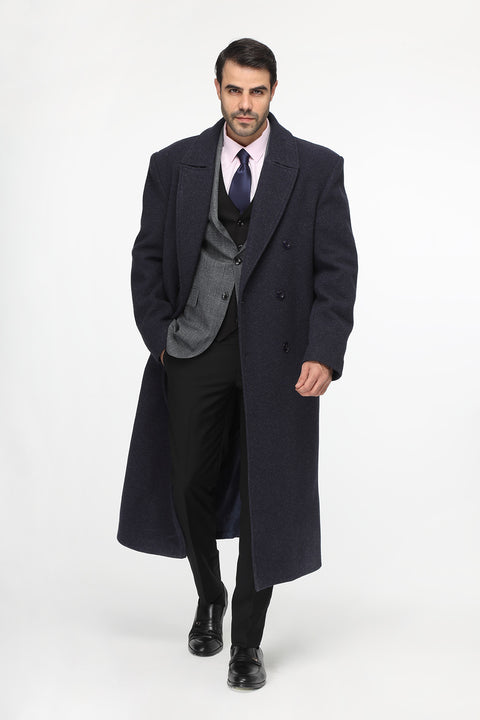 Regular Fit Coat Dark Blue