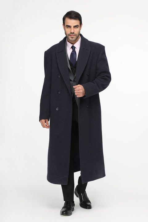 Regular Fit Coat Dark Blue